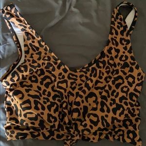 Never worn Coral Reef Leopard Swim Top